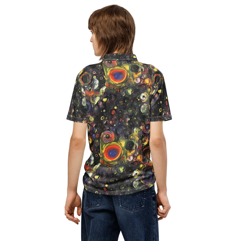 Stellar Spin on Men's Slim Fit Polo Shirt — Back