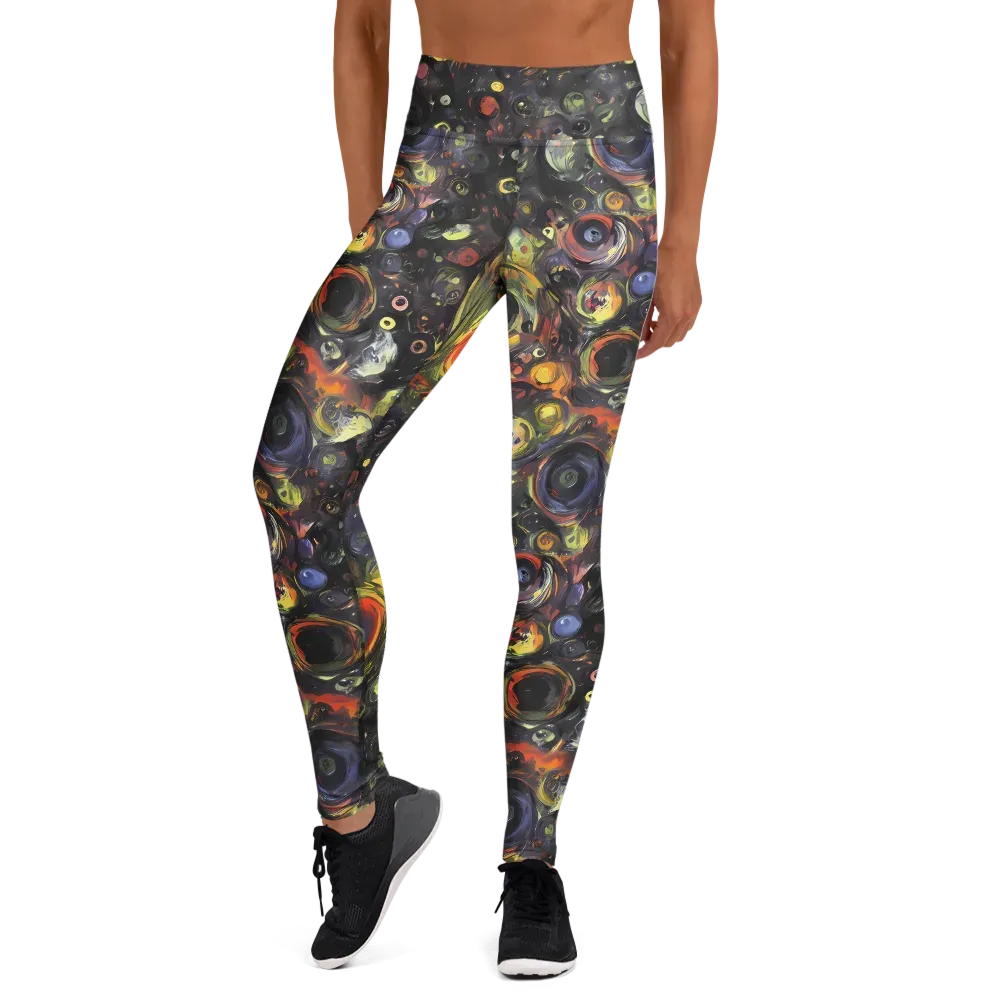 Stellar Spin on Yoga Leggings — Front