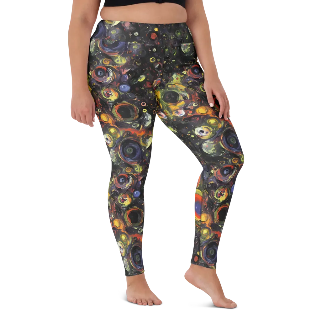 Stellar Spin on Yoga Leggings — Front
