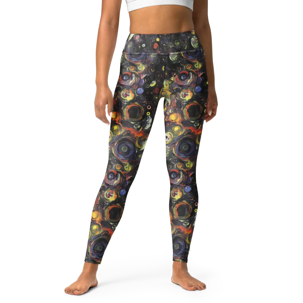 Stellar Spin on Yoga Leggings — Front