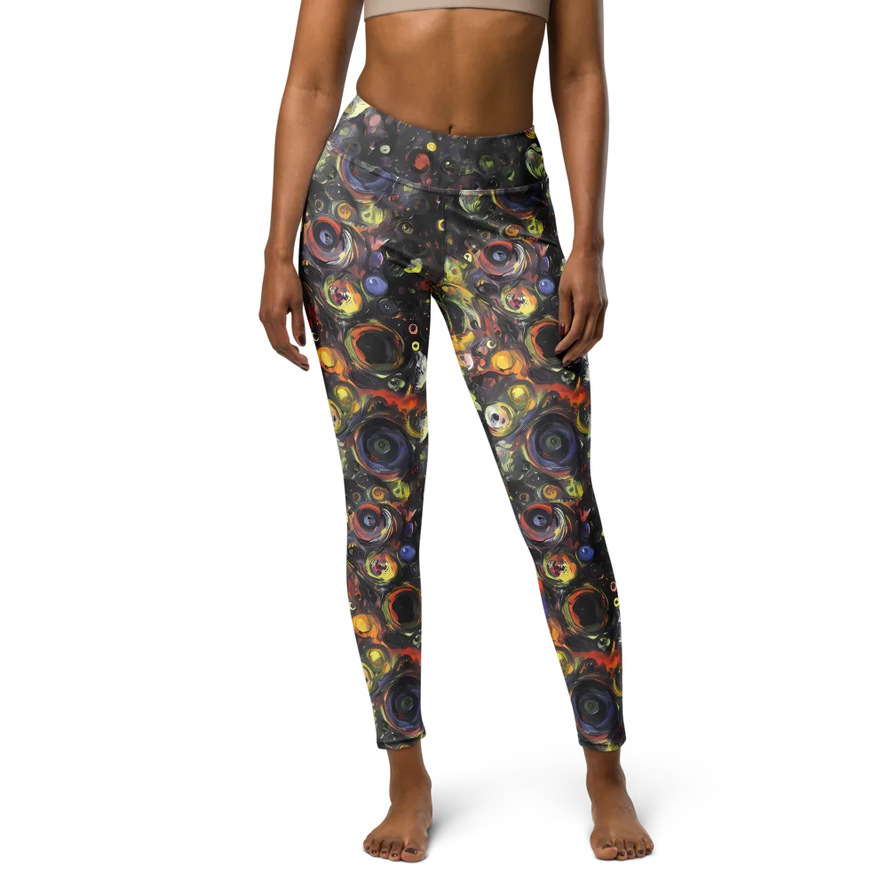 Stellar Spin on Yoga Leggings — Front