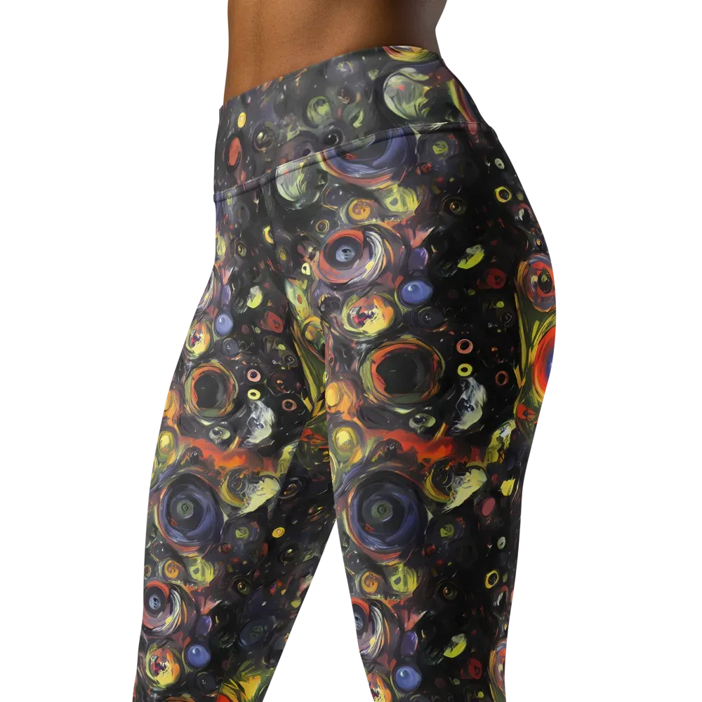 Stellar Spin on Yoga Leggings — Left Front
