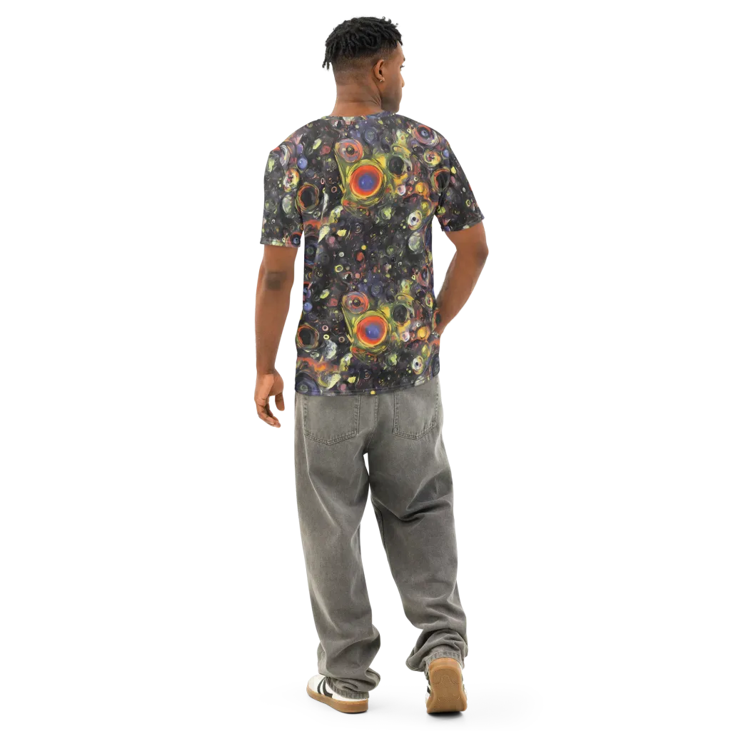 Stellar Spin on Men's Cotton Crew Neck T-Shirt — Back
