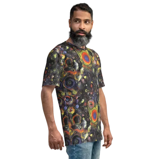 Stellar Spin on a Men's Crew Neck T-Shirt