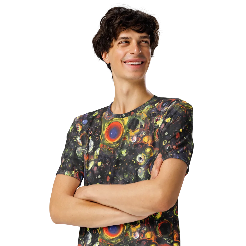 Stellar Spin on Men's Crew Neck T-Shirt — Left Front
