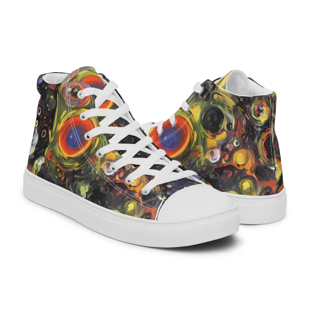 Stellar Spin on Men's High Top Canvas Shoes — Right