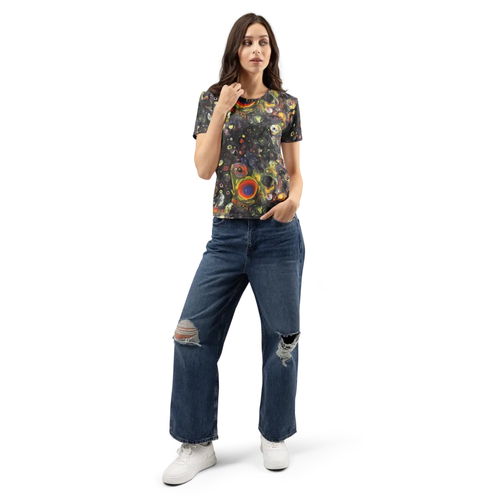 Stellar Spin on Women's Crew Neck T-Shirt — Front