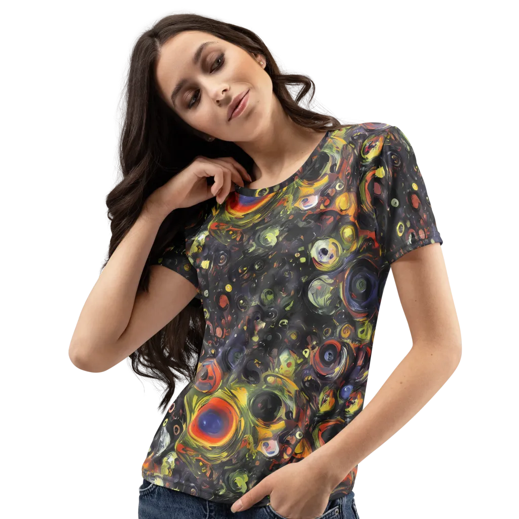 Stellar Spin on Women's Crew Neck T-Shirt — Left Front