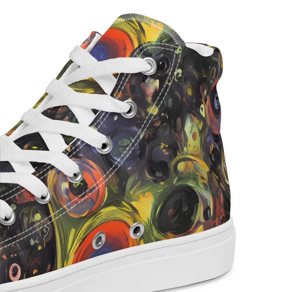 Stellar Spin on Women's High Top Canvas Shoes — Product details 2
