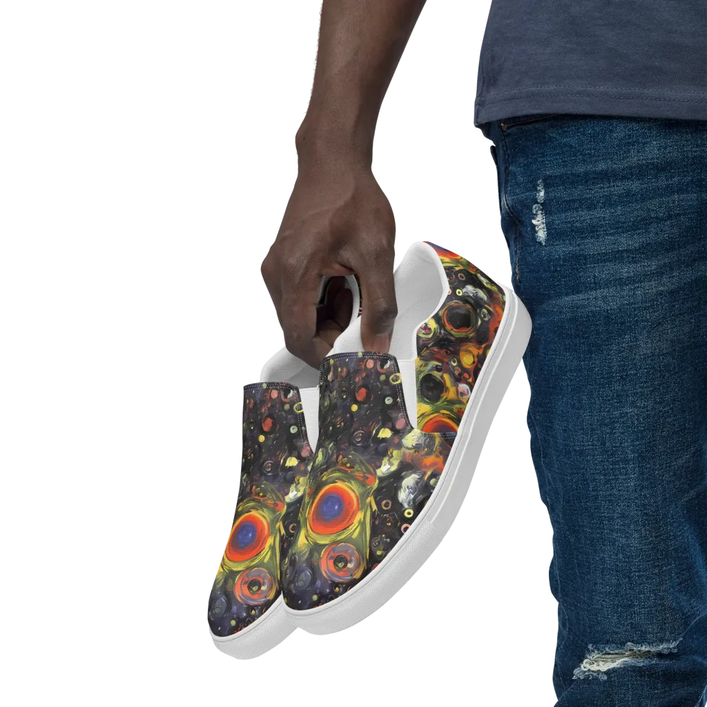 Stellar Spin on Men's Slip-On Canvas Shoes — Left Front