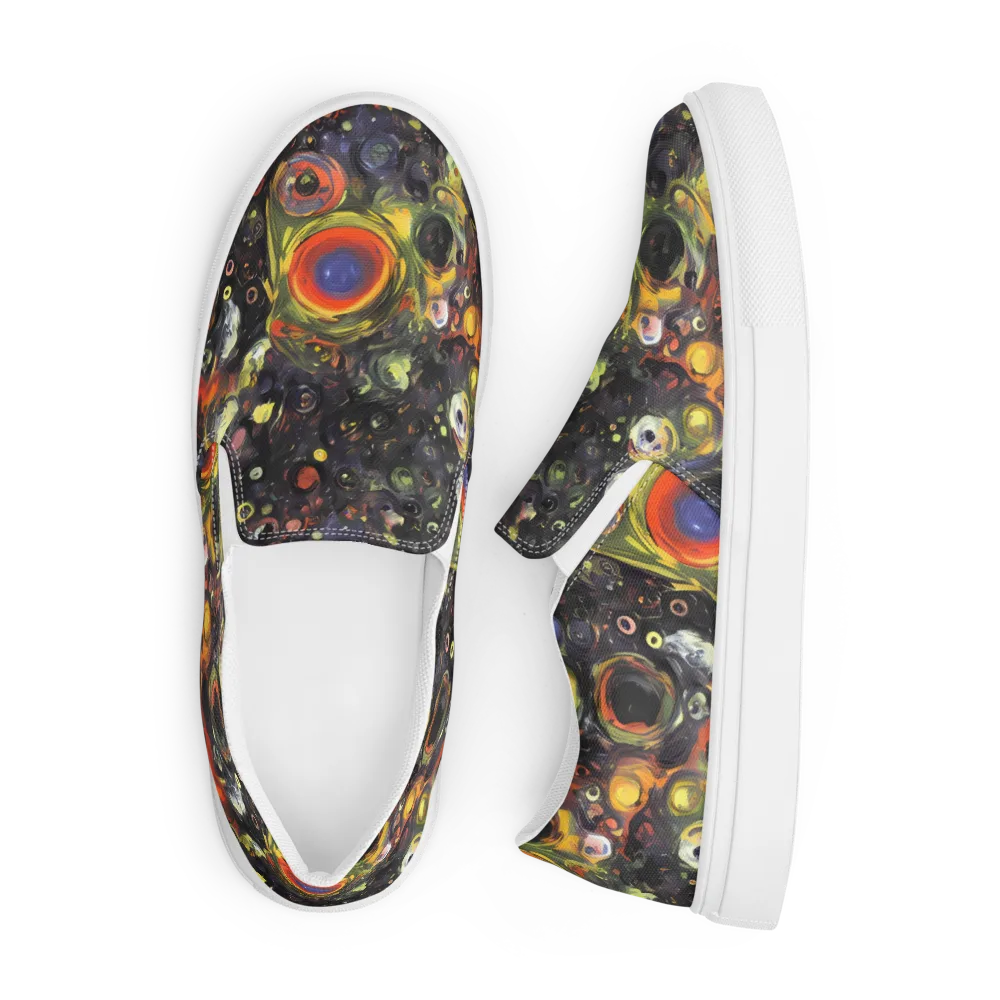 Stellar Spin on Women's Slip-On Canvas Shoes — Front