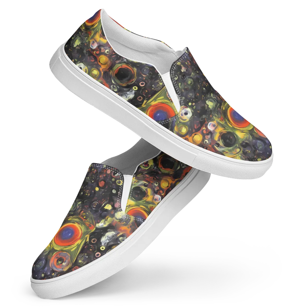 Stellar Spin on Women's Slip-On Canvas Shoes — Front