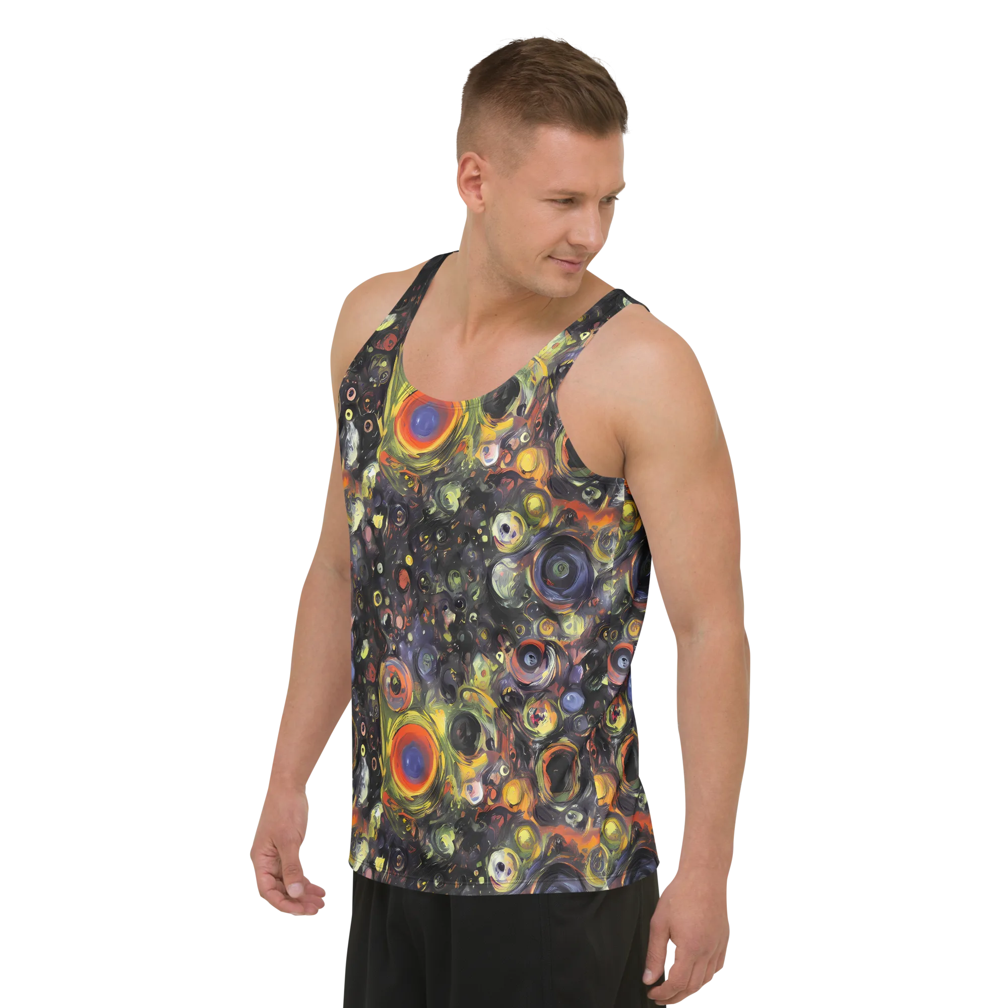 Stellar Spin on Men's Tank Top — Left Front