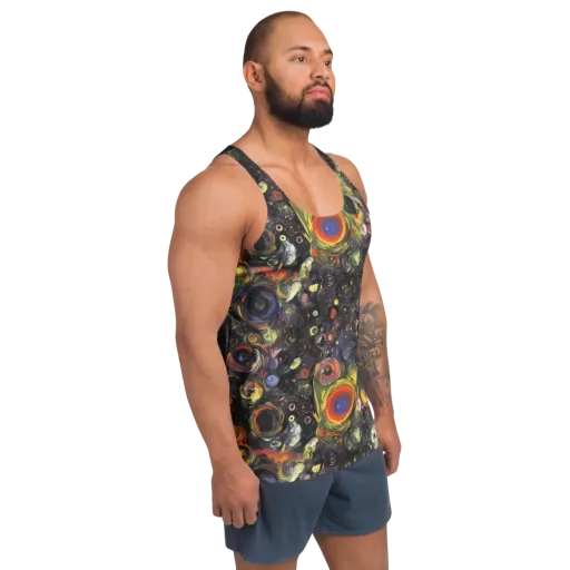 Stellar Spin on a Men's Tank Top