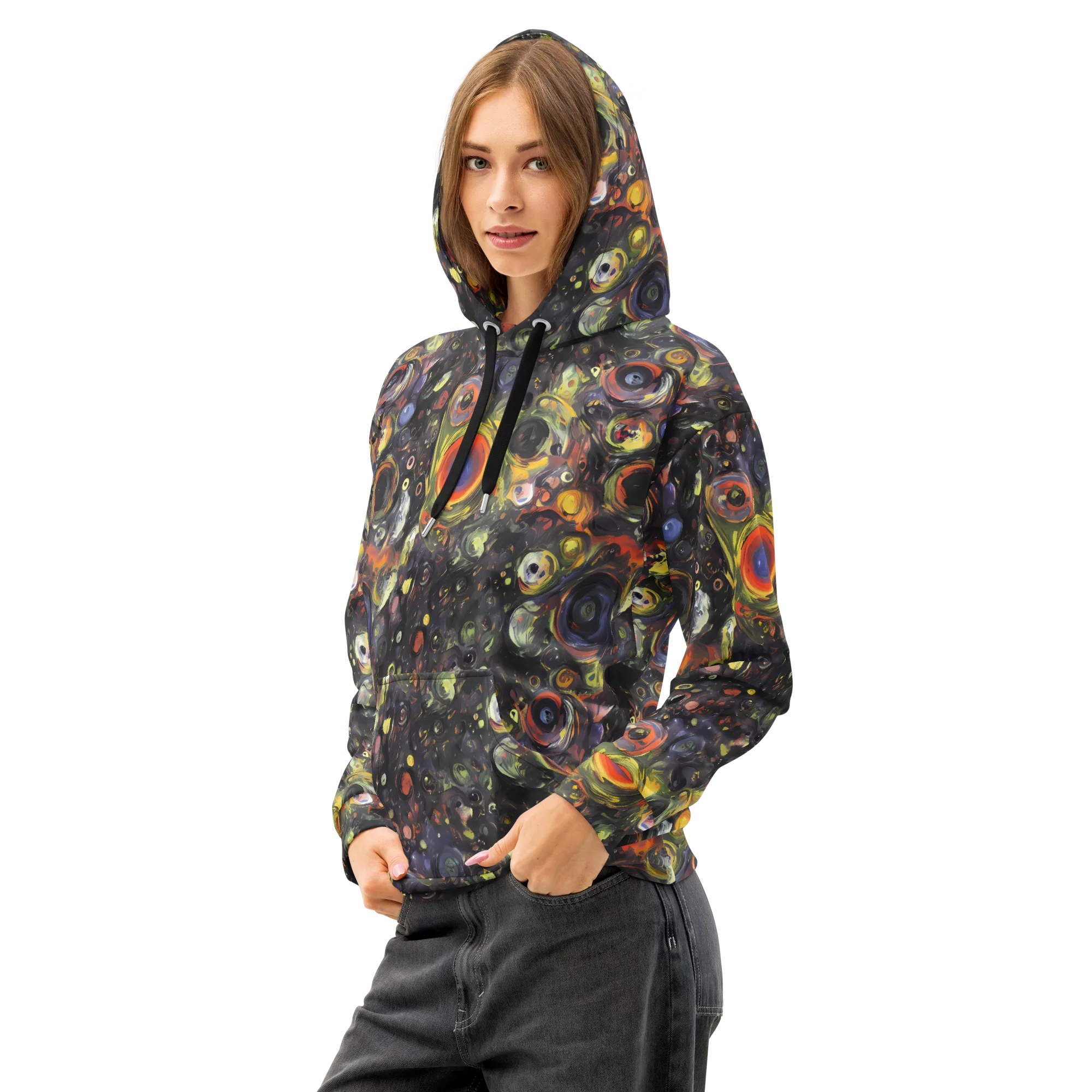 Stellar Spin on Cotton Hoodie — Left Front