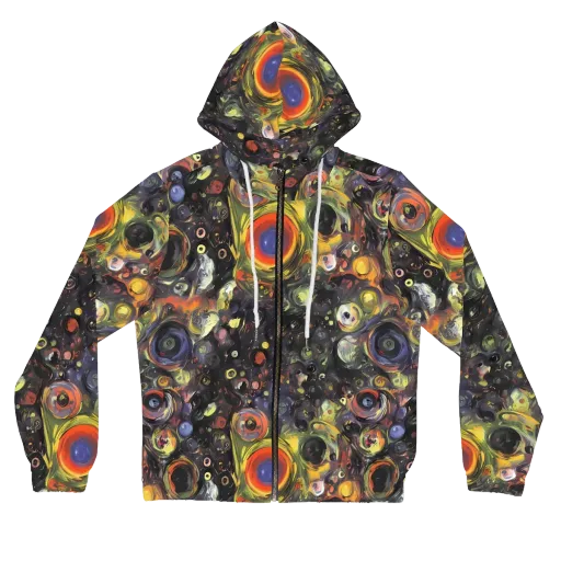 Stellar Spin on a Women's Full-Zip Hoodie