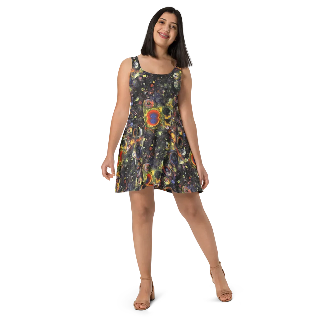 Stellar Spin on Skater Dress — Front