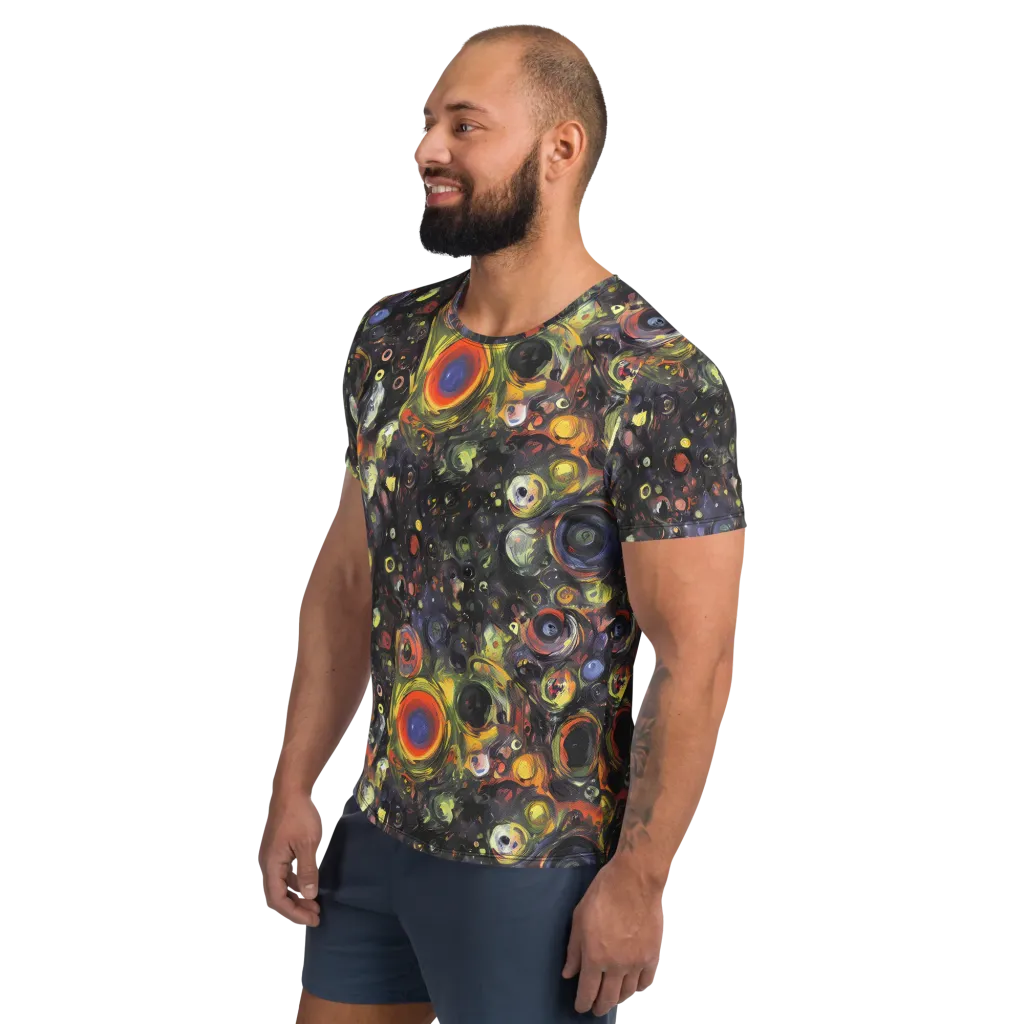 Stellar Spin on Men's Athletic T-Shirt — Left