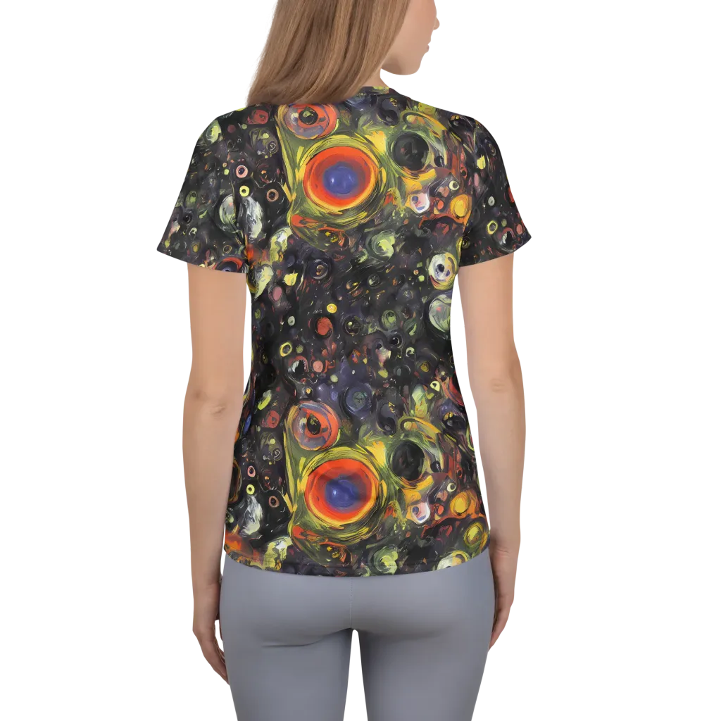 Stellar Spin on Women's Athletic T-Shirt — Back