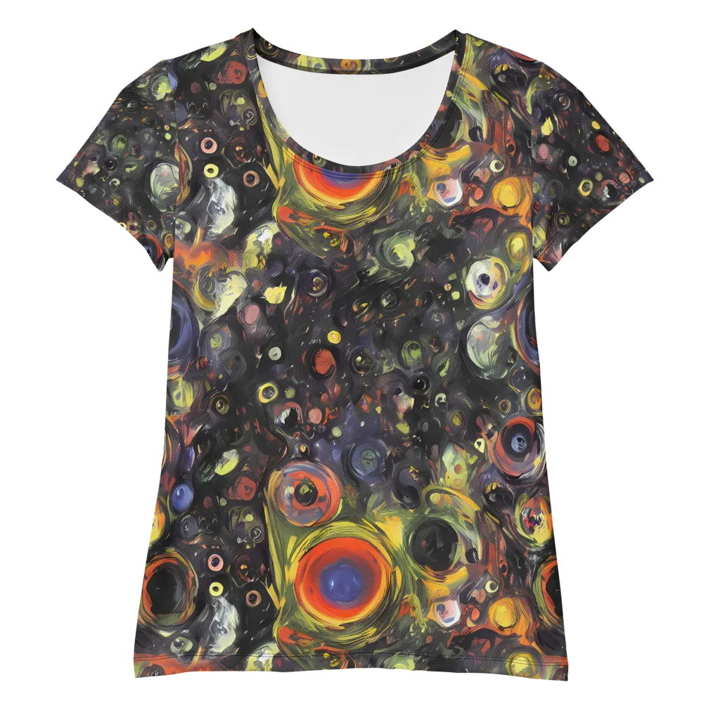 Stellar Spin on Women's Athletic T-Shirt — Front