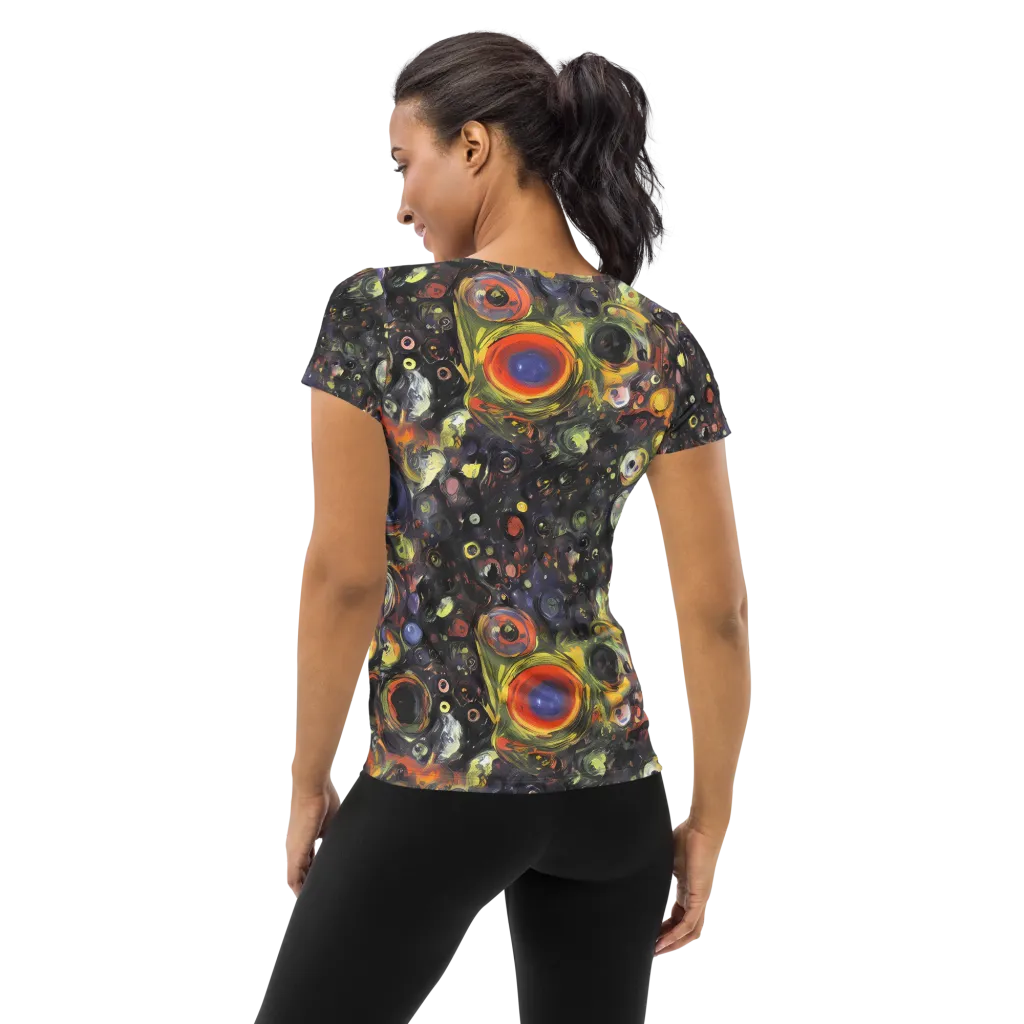Stellar Spin on Women's Athletic T-Shirt — Back