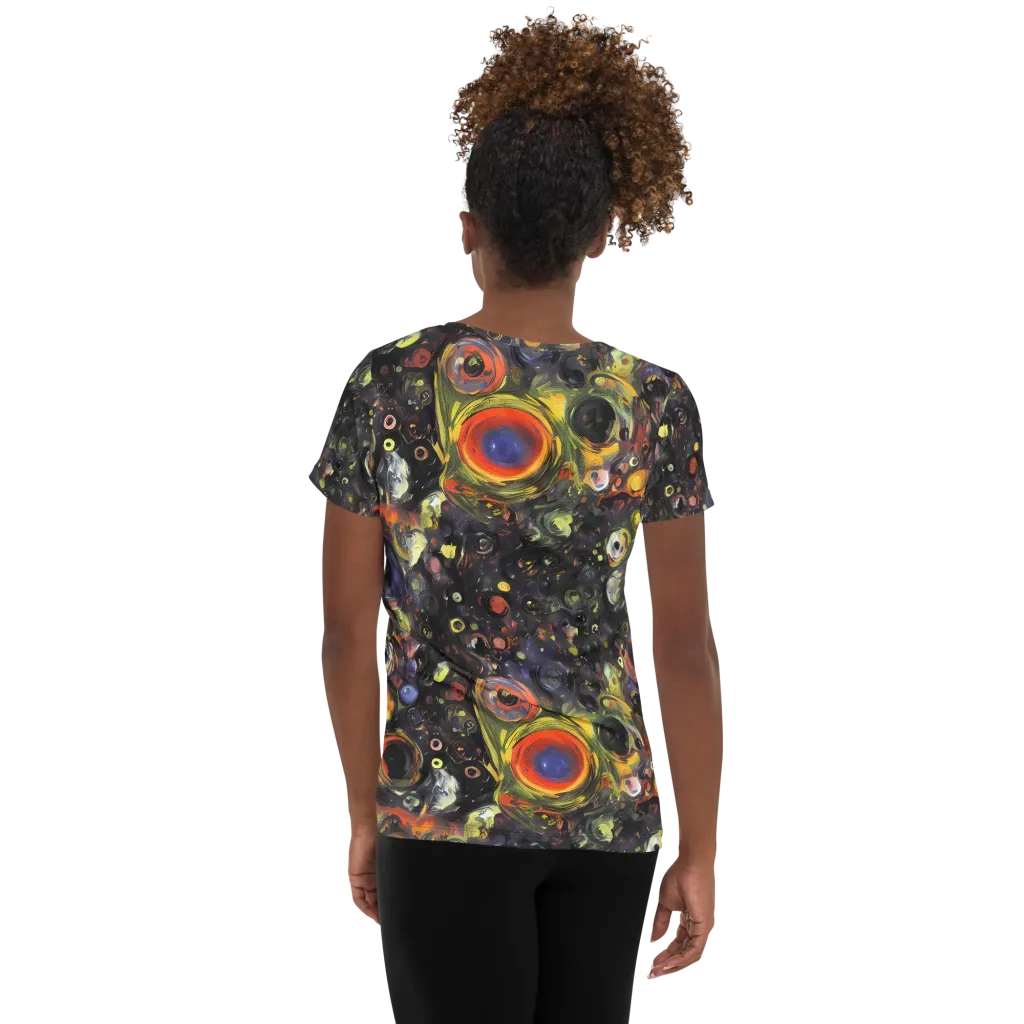 Stellar Spin on Women's Athletic T-Shirt — Back