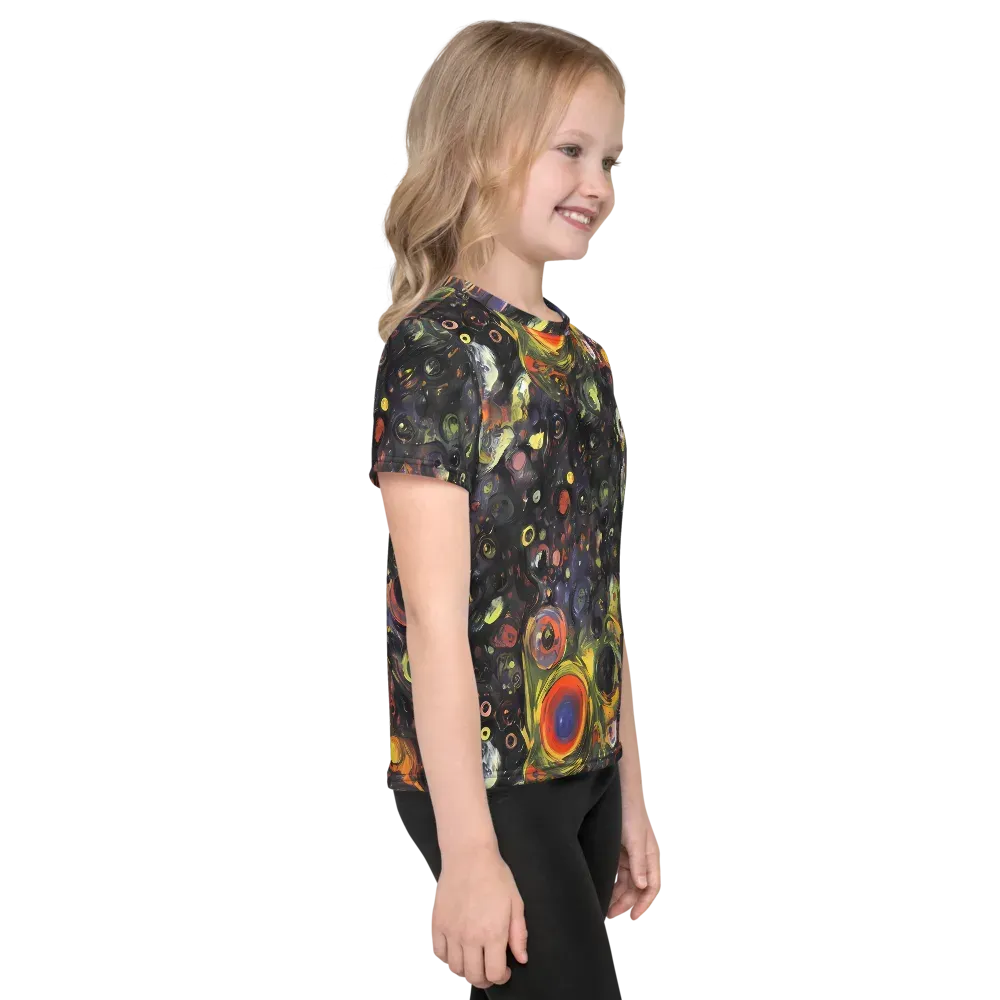 Stellar Spin on Kids Crew Neck T-Shirt — Right