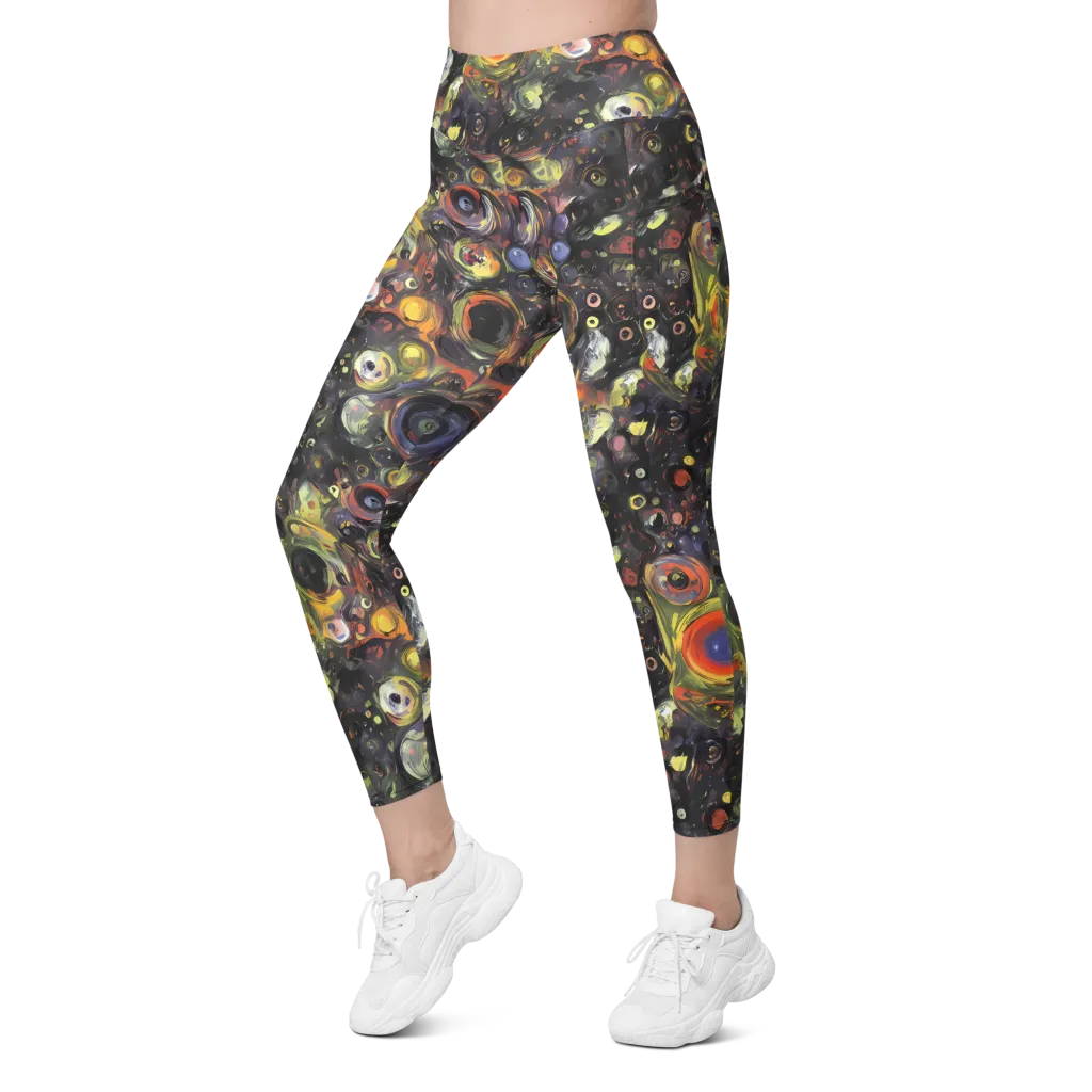 Stellar Spin on Leggings with Pockets — Left Front