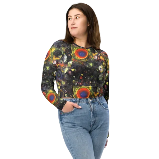 Stellar Spin on a Long Sleeve Crop Top