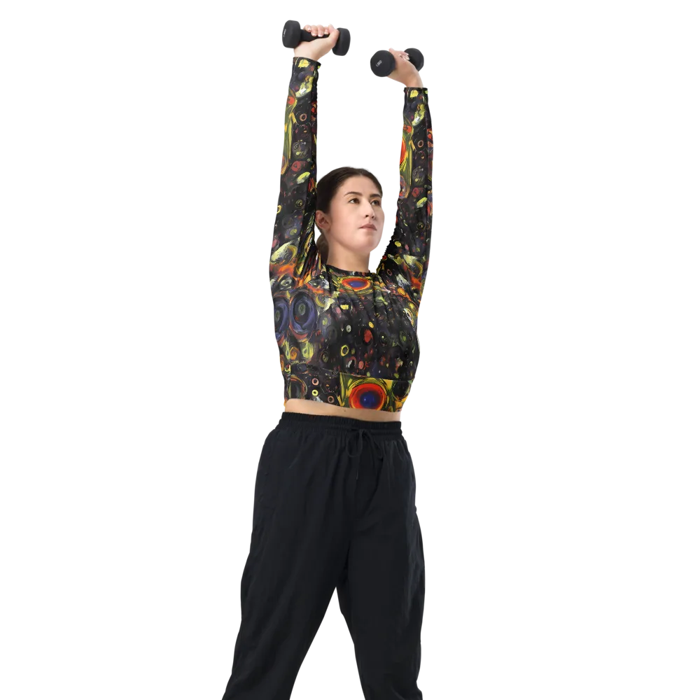 Stellar Spin on Long Sleeve Crop Top — Right Front