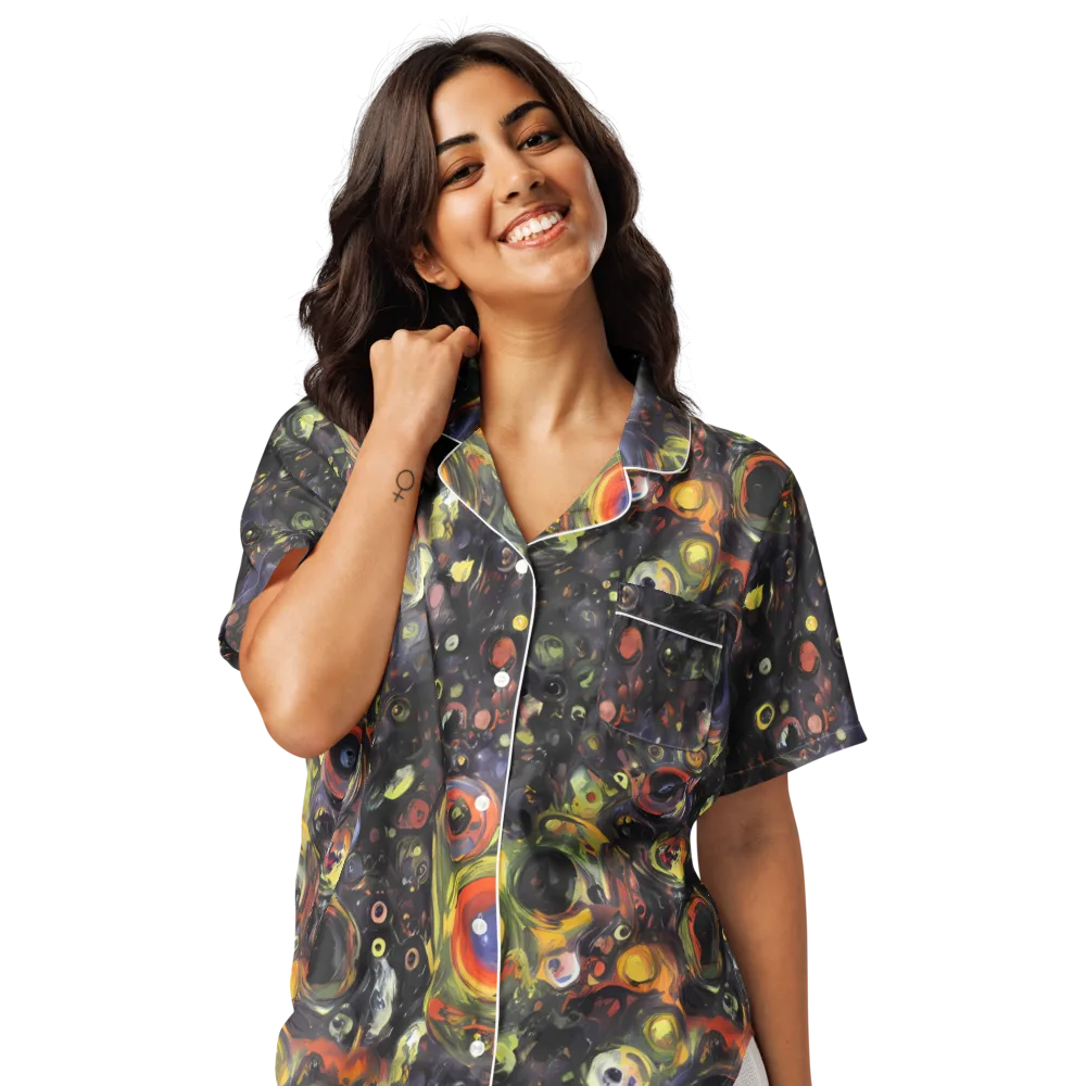 Stellar Spin on Women's Short Sleeve Pajama Top — Front