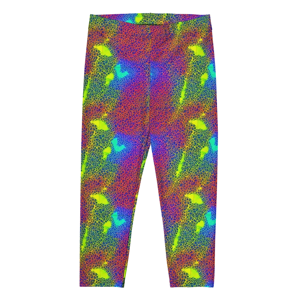 Prismatic Web on Capri Leggings — Front