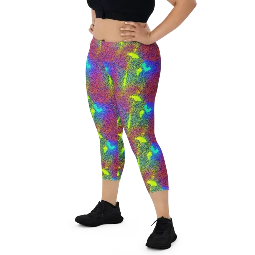 Prismatic Web on a Capri Leggings