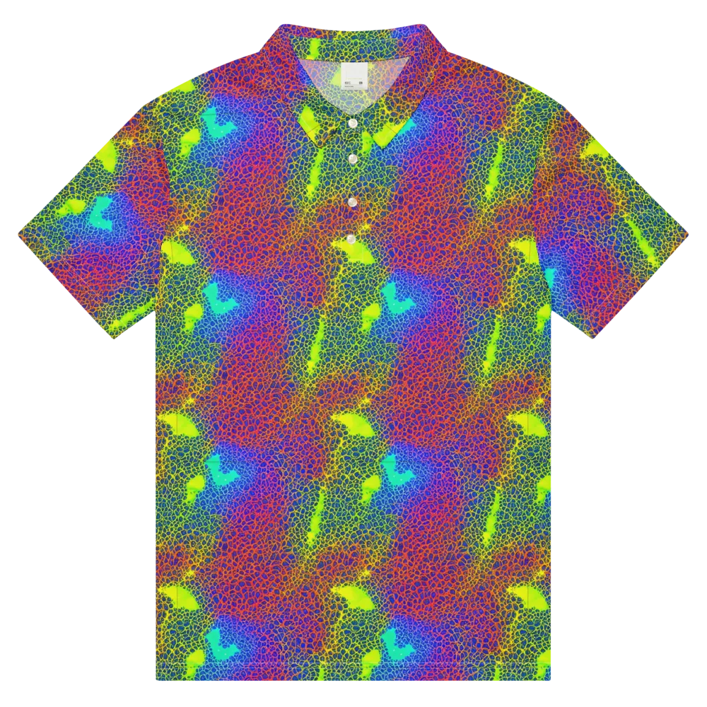 Prismatic Web on Men's Slim Fit Polo Shirt — Front