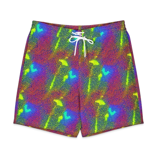Prismatic Web on a Men's Board Shorts