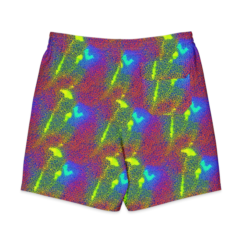 Prismatic Web on Men's Board Shorts — Back