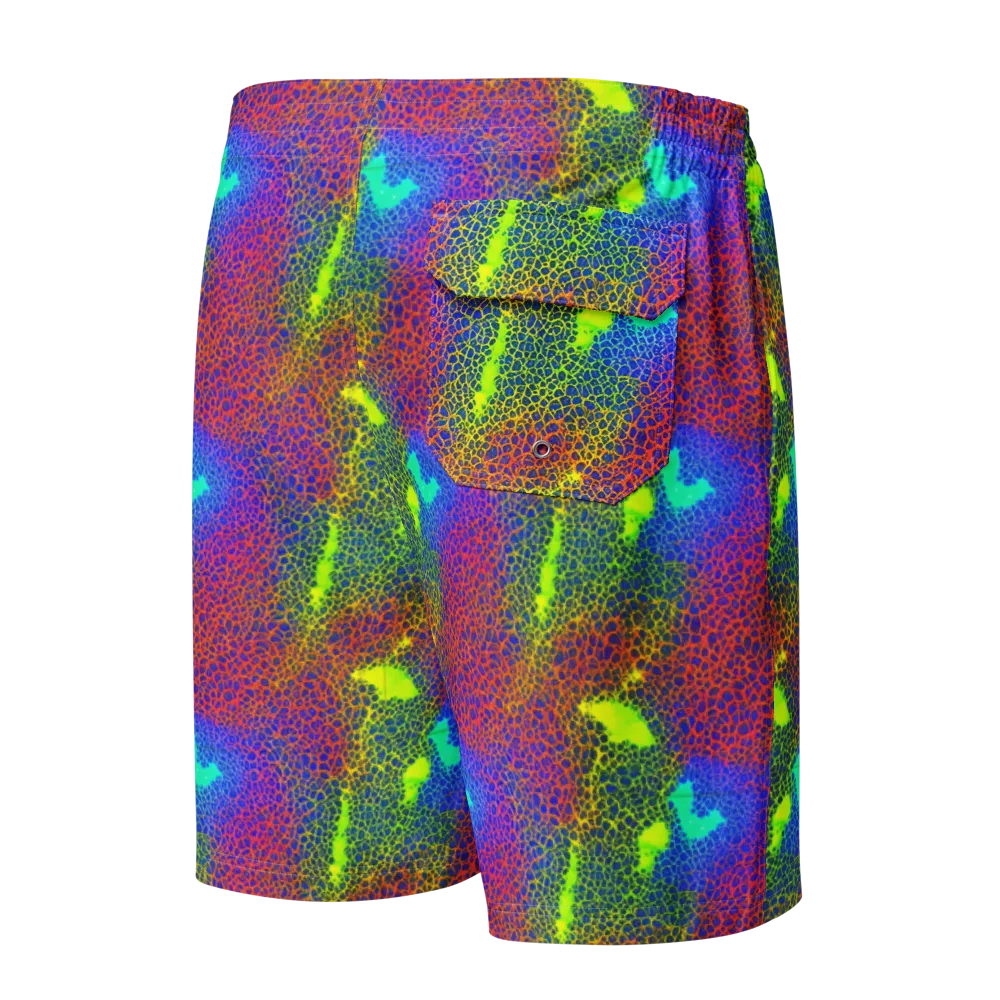Prismatic Web on Men's Board Shorts — Back