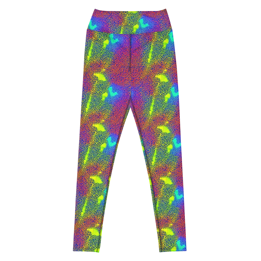 Prismatic Web on Yoga Leggings — Front