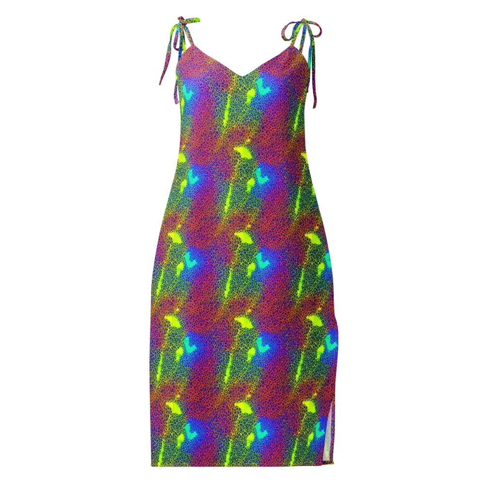 Prismatic Web on Slip Dress — Front