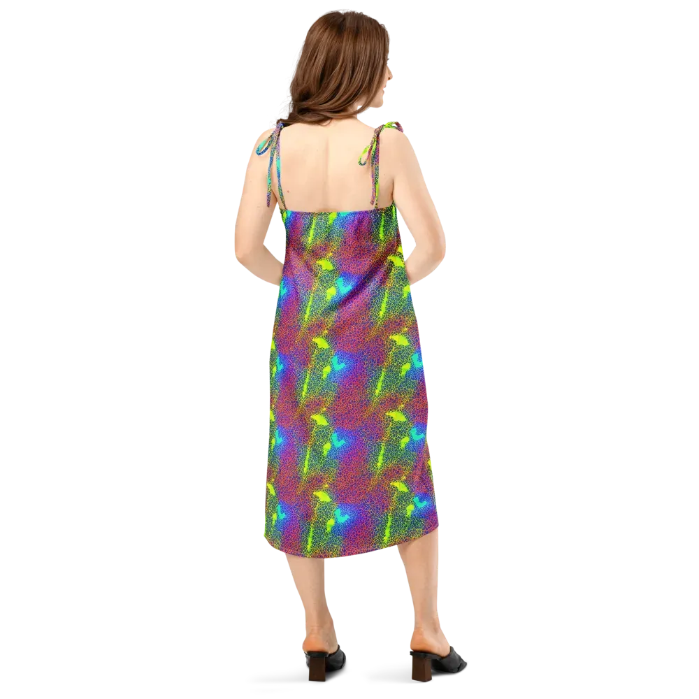 Prismatic Web on Slip Dress — Back