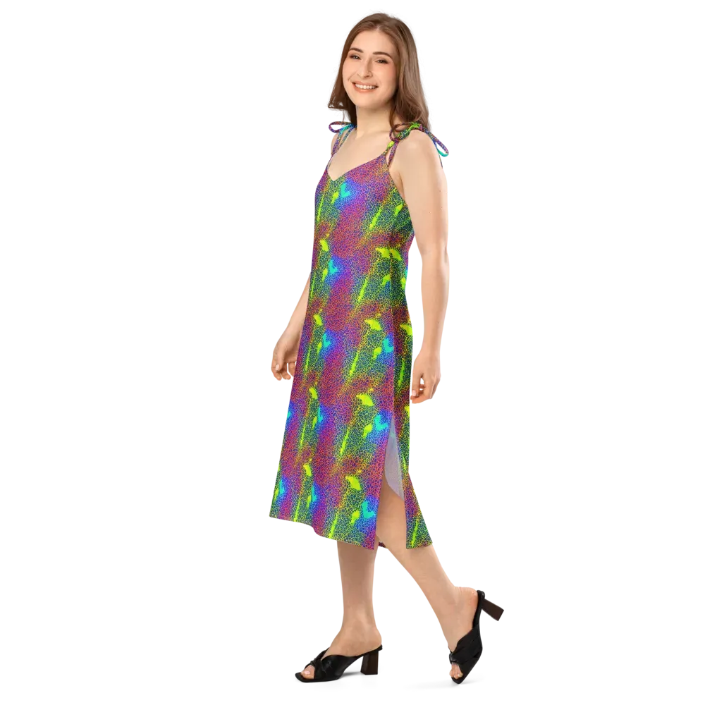 Prismatic Web on Slip Dress — Left Front