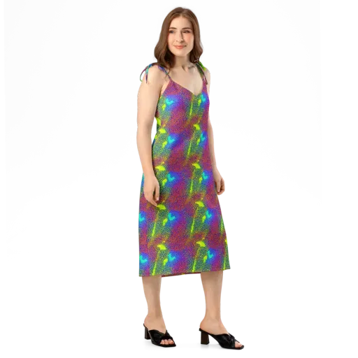 Prismatic Web on a Slip Dress