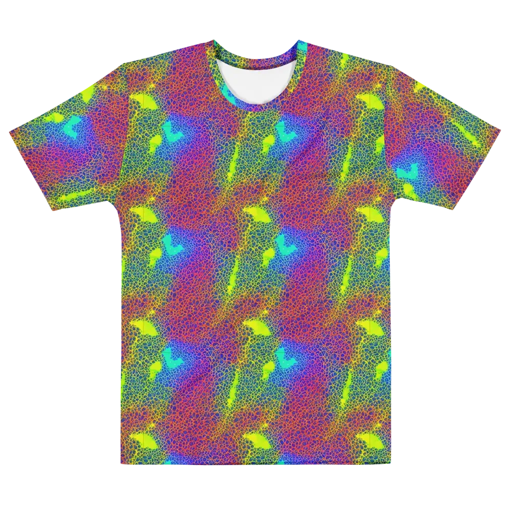 Prismatic Web on Men's Cotton Crew Neck T-Shirt — Front