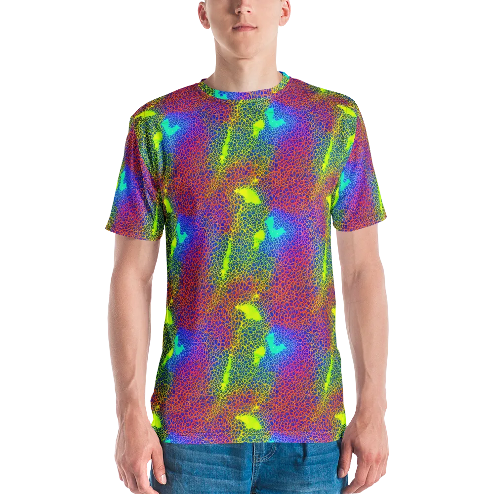 Prismatic Web on Men's Crew Neck T-Shirt — Front