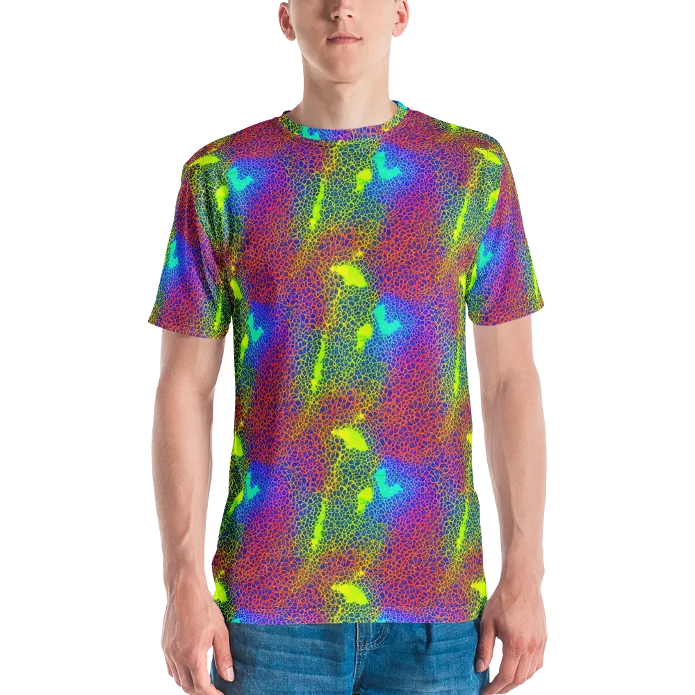 Prismatic Web on Men's Crew Neck T-Shirt — Front