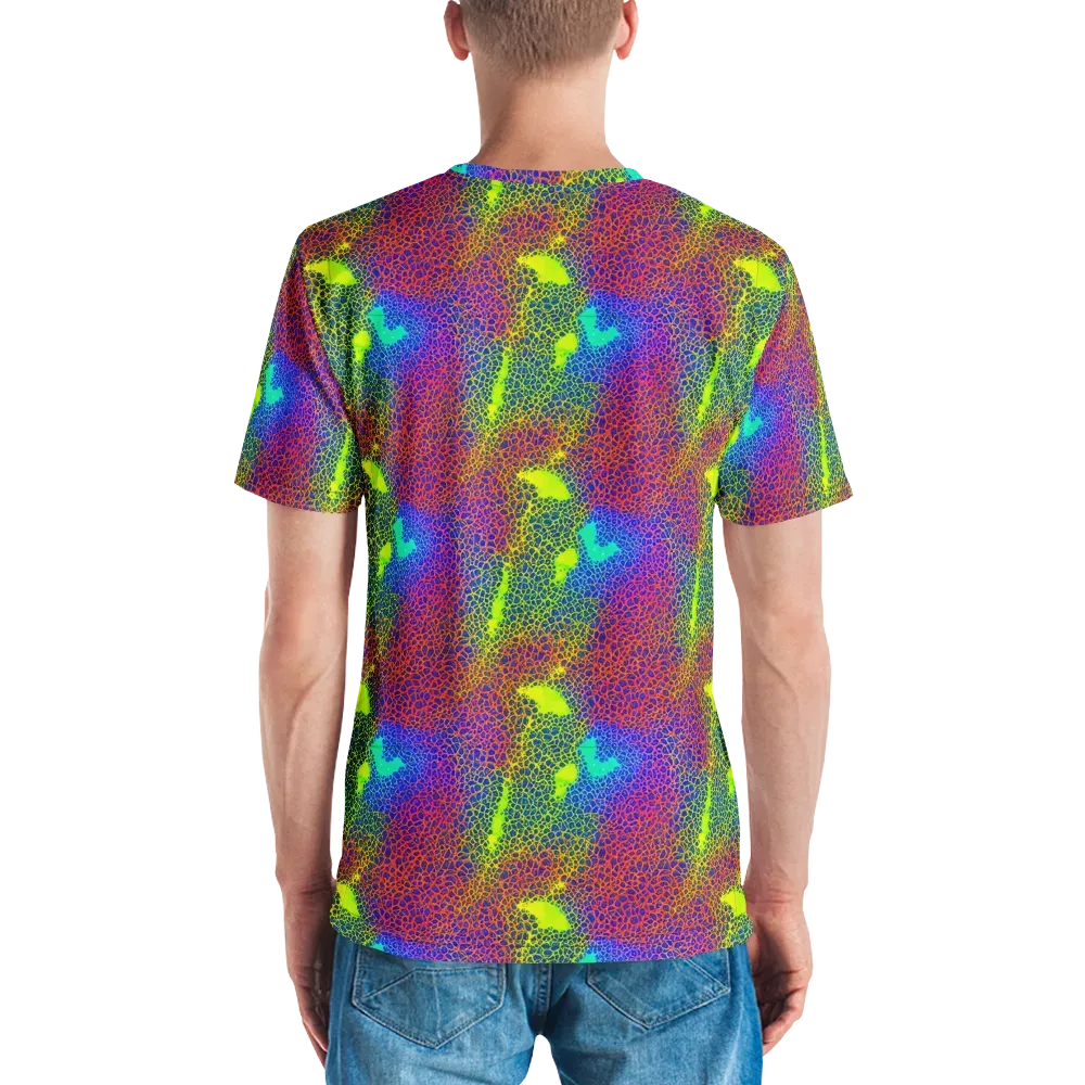 Prismatic Web on Men's Crew Neck T-Shirt — Back