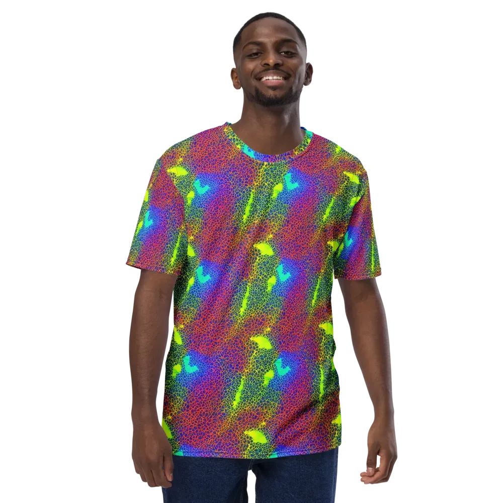 Prismatic Web on Men's Crew Neck T-Shirt — Front