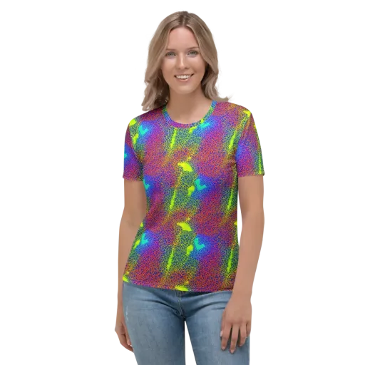 Prismatic Web on a Women's Crew Neck T-Shirt