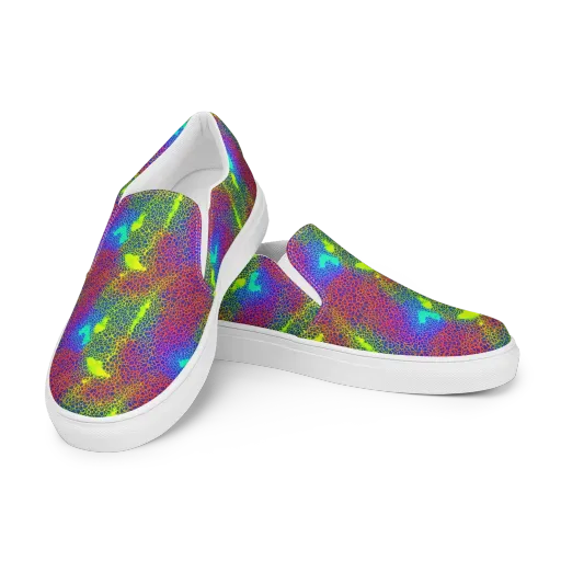 Prismatic Web on a Men's Slip-On Canvas Shoes