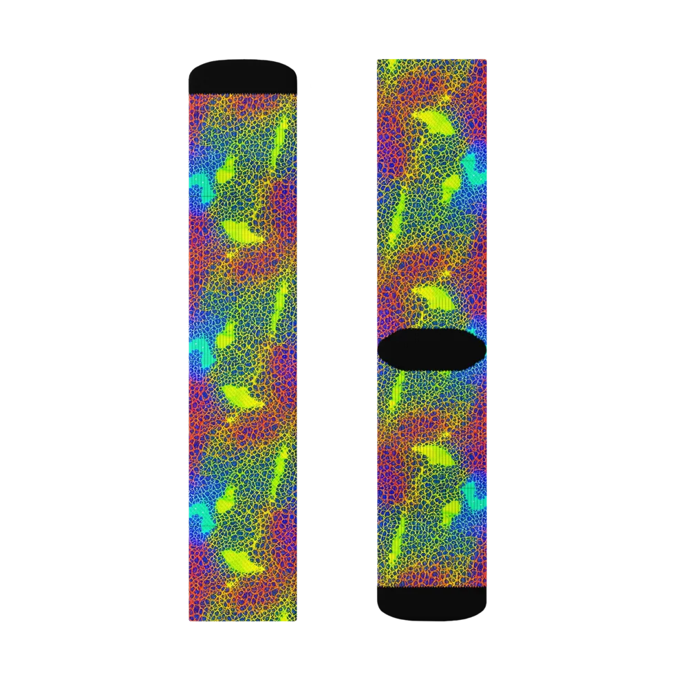 Prismatic Web on Socks — Left Sock
